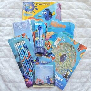 new 7 Piece Finding Nemo Dory Disney Pixar Activity Set Coloring Stickers Bubble